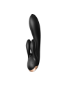 Vibromasseur rabbit chauffant Satisfyer Double Flex Connect Noir