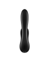 Vibromasseur rabbit chauffant Satisfyer Double Flex Connect Noir