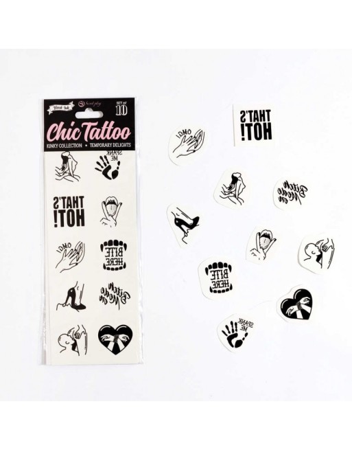 Kinky collection - Tatouages temporaires pack de 10