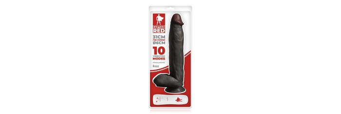 Vibro XXL The Power Black 31 x 6 cm - Captain Red