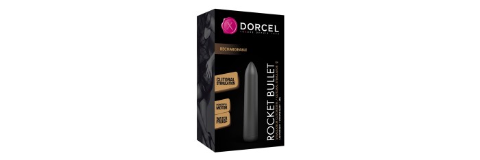 Mini vibro Rocket Bullet noir - Dorcel