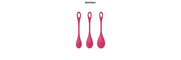 Kit d'entrainement pelvien Yoni Power 1 Rouge - Satisfyer