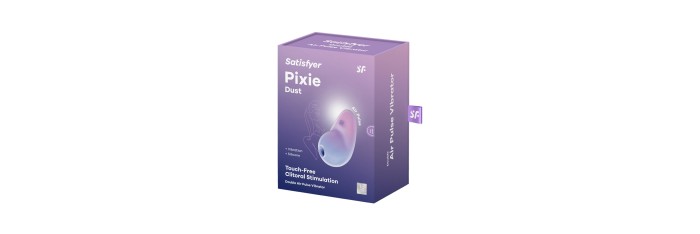 Stimulateur Pixie Dust air pulsé et vibrations - rose et violet