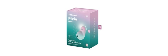 Stimulateur Pixie Dust air pulsé et vibrations - rose et menthe