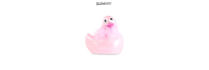 Mini canard vibrant Duckie Paris - rose