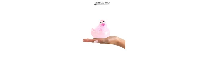 Mini canard vibrant Duckie Paris - rose