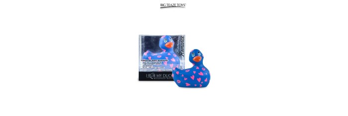 Mini canard vibrant Romance bleu et rose