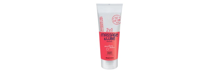 Lubrifiant et massage 2 en 1 fraise - HOT