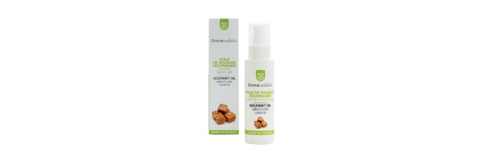 Huile de massage gourmande BIO Caramel - Divinextases