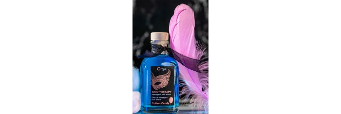 Huile de massage embrassable Sexy Therapy barbe à papa