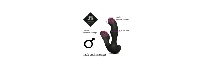 Stimulateur anal vibrant télécommandé unisexe - Black Jamba