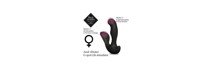 Stimulateur anal vibrant télécommandé unisexe - Black Jamba