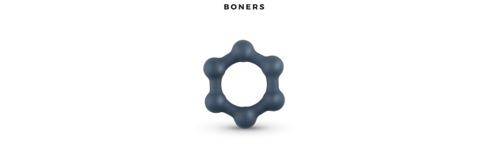 Cockring Hexagonal avec billes en acier - Boners