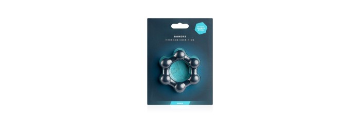 Cockring Hexagonal avec billes en acier - Boners