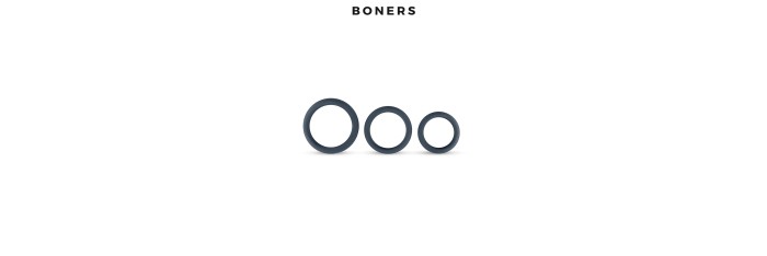 Kit de 3 anneaux de pénis larges - Boners