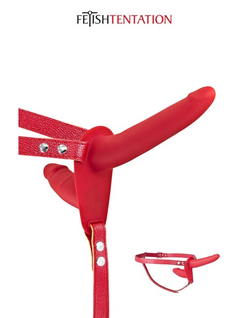 Double gode ceinture rouge - Fetish Tentation