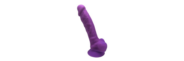 Gode double densité violet 17,5 cm - SilexD