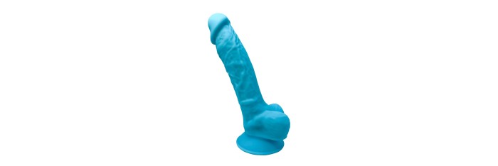 Gode double densité bleu 17,5 cm - SilexD