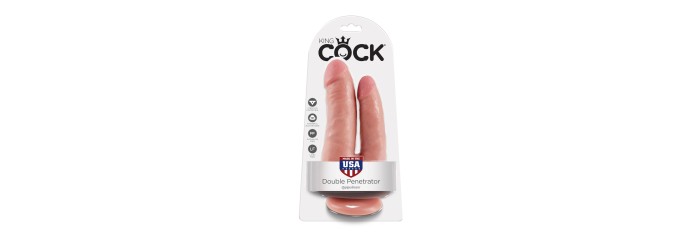 Gode double pénétration 15cm - King Cock