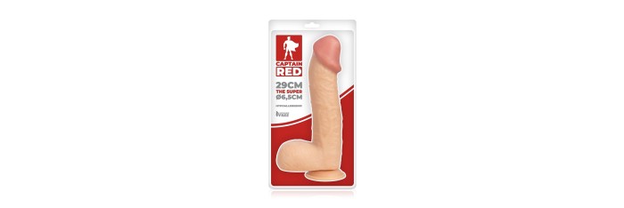 Gode XXL The Super 29 x 6,5 cm - Captain Red