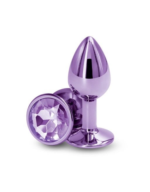 Plug bijou aluminium chromé violet S