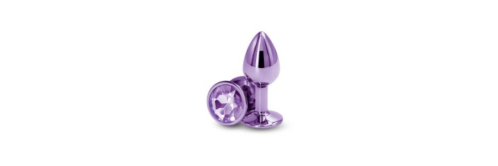 Plug bijou aluminium chromé violet S