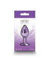 Plug bijou aluminium chromé violet S