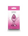 Plug bijou aluminium chromé rose S