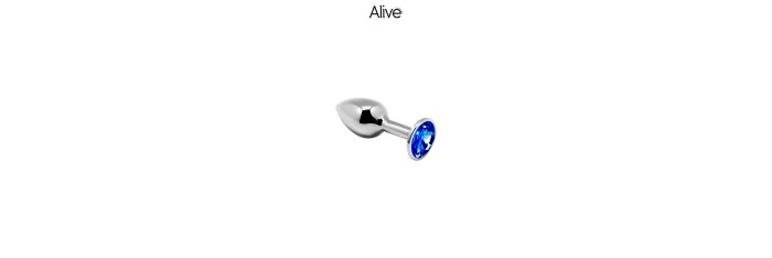 Plug métal bijou bleu S - Alive