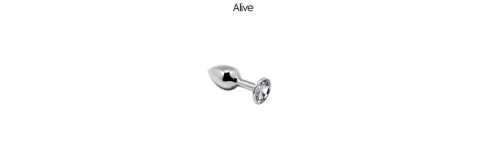 Plug métal bijou transparent S - Alive