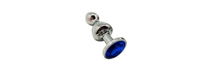 Plug bijou Lollypop bleu L - Wooomy