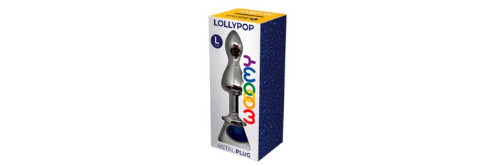 Plug bijou Lollypop bleu L - Wooomy