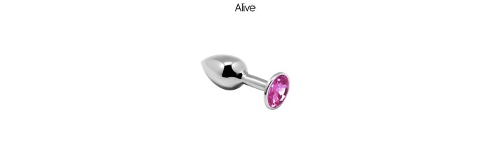 Plug métal bijou rose L - Alive