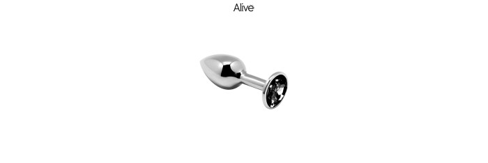 Plug métal bijou noir L - Alive