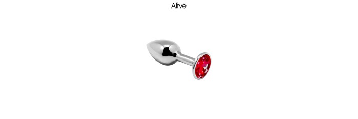 Plug métal bijou rouge L - Alive