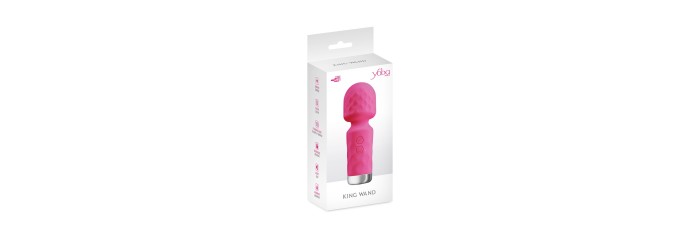 Mini vibromasseur King Wand rose