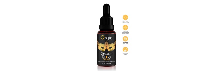 Gel d'excitation du Clitoris Orgasm Drops Vibe 15ml