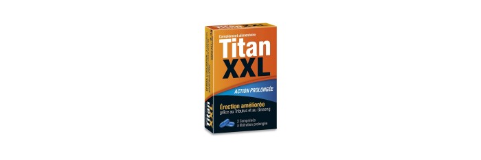 Titan XXL 2 comprimés - stimulant sexuel