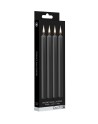 4 bougies SM noires Large - Ouch!