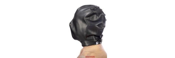 Cagoule BDSM fermée simili cuir - Fetish Tentation