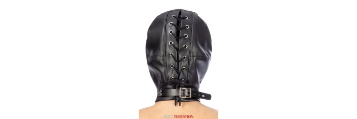 Cagoule BDSM fermée simili cuir - Fetish Tentation