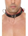 Collier Bondage Deluxe rouge et noir - Ouch!