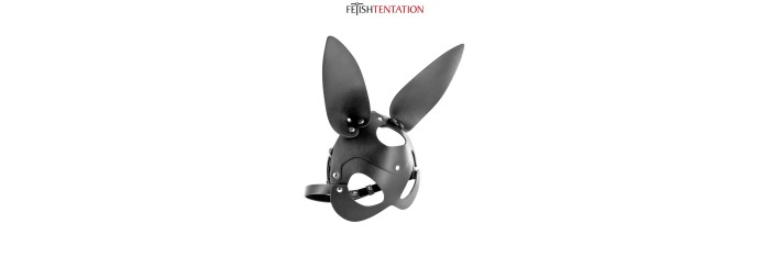 Masque bunny simili cuir réglable - Fetish Tentation