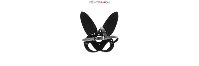 Masque bunny simili cuir réglable - Fetish Tentation