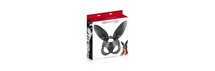 Masque bunny simili cuir réglable - Fetish Tentation