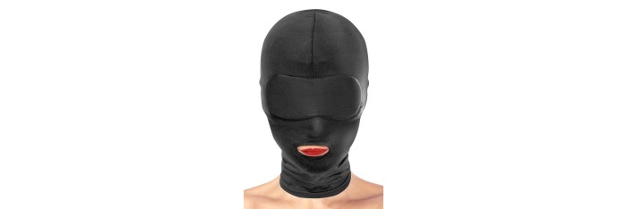 Cagoule BDSM bouche ouverte - Fetish Tentation