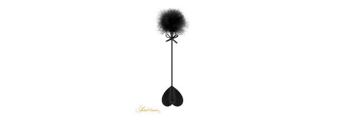 Tapette coeur avec pompon noir - Sweet Caress