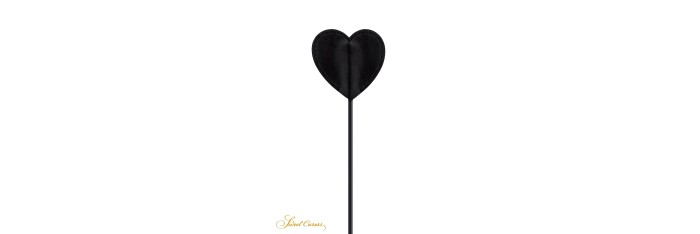 Tapette coeur avec pompon noir - Sweet Caress