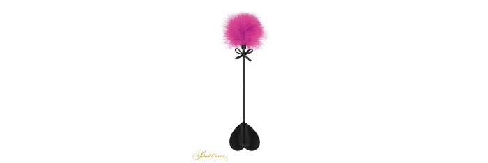 Tapette coeur avec pompon fuchsia - Sweet Caress