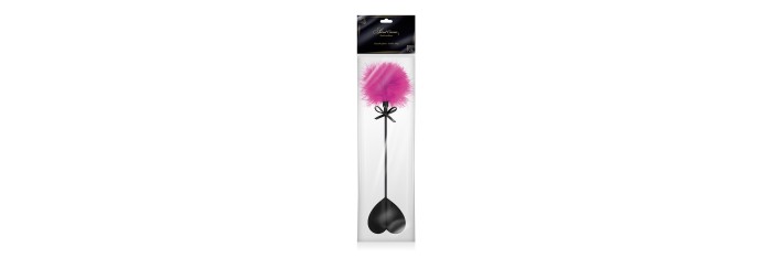 Tapette coeur avec pompon fuchsia - Sweet Caress